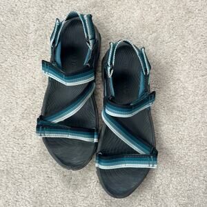 Merrell Sea Pine All Out Blaze Web Sandals Strappy Vibram Hiking Teal Size 6